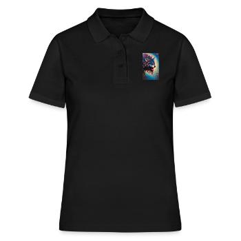 Loup-garou | Loup | Créatures mythiques | Monstres | Mystique - Polo Femme - noir - Devant - Ailine (174cm)