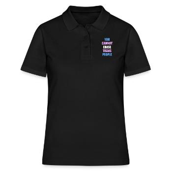 You cannot erase trans people - Women's Polo Shirt - black - Front - Ailine (174cm)