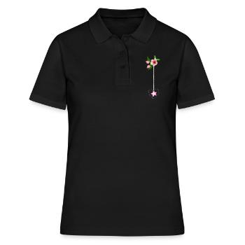 Composition florale - Polo Femme - noir - Devant - Ailine (174cm)