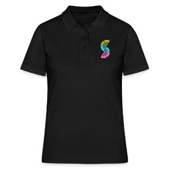 Tranches de citron colorées - Polo Femme - noir - Devant - Ailine (174cm)