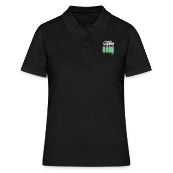 Chance auf Sarkasmus - Frauen Polo Shirt - Schwarz - Vorne - Ailine (174cm)