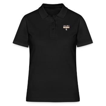 J'vais l'dire - Enfant - Phrase Drôle - Polo Femme - noir - Devant - Ailine (174cm)