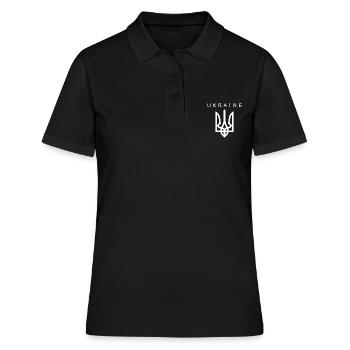 Ukraine - Frauen Polo Shirt - Schwarz - Vorne - Ailine (174cm)