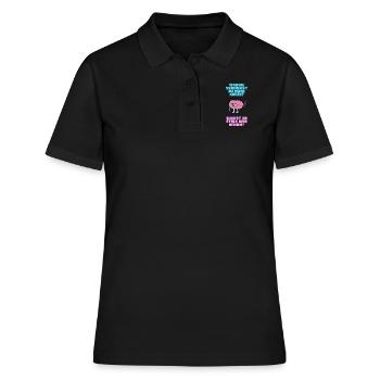 Augen verdrehen Gehirn - Frauen Polo Shirt - Schwarz - Vorne - Ailine (174cm)