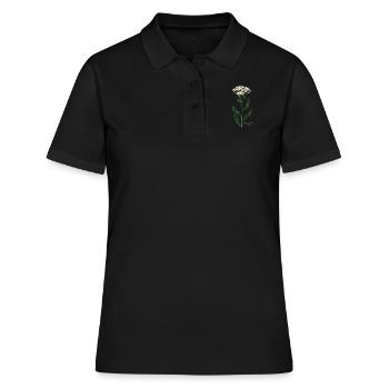 Schafgarbe - Frauen Polo Shirt - Schwarz - Vorne - Ailine (174cm)