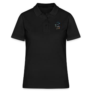 Let your thoughts free Design - Frauen Polo Shirt - Schwarz - Vorne - Ailine (174cm)