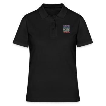 Épouse d’un électricien haute tension - Polo Femme - noir - Devant - Ailine (174cm)