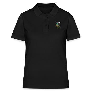 Lass Uns Betrinken Und Den Golfwagen Fahren - Frauen Polo Shirt - Schwarz - Vorne - Ailine (174cm)