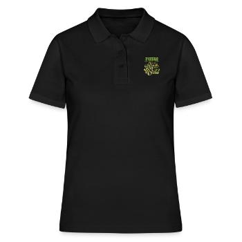 Les pizzas valent mieux qu’un pot de St Patrick en or - Polo Femme - noir - Devant - Ailine (174cm)