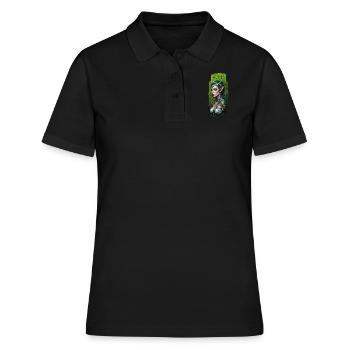 Gardien elfe de la forêt enchanté - Polo Femme - noir - Devant - Ailine (174cm)