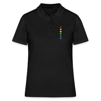 Rondes arc-en-ciel - Polo Femme - noir - Devant - Ailine (174cm)