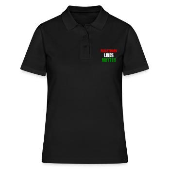 Palestinian lives matter - Frauen Polo Shirt - Schwarz - Vorne - Ailine (174cm)