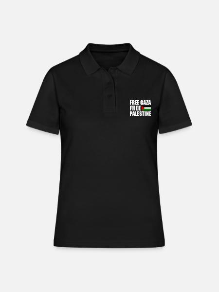 Free palestine - Polo Femme - noir