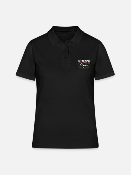 Free palestine - Polo Femme - noir