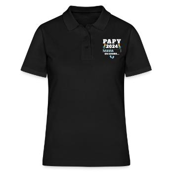 Futur Papy 2024 En Cours - Polo Femme - noir - Devant - Ailine (174cm)