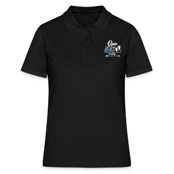 Opa in 2024 bitte warten - Frauen Polo Shirt - Schwarz - Vorne - Ailine (174cm)