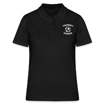 Football Coach | Gift football coach coach - Women's Polo Shirt - black - Front - Ailine (174cm)