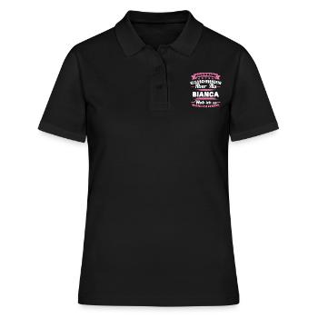 Name Bianca Vorname Klugscheisserin Namenstag - Frauen Polo Shirt - Schwarz - Vorne - Ailine (174cm)