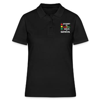 Stoppt die Ampel - genug ist genug - Frauen Polo Shirt - Schwarz - Vorne - Ailine (174cm)