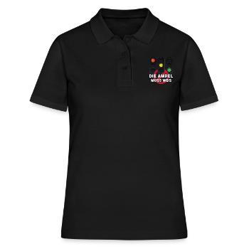 Die Ampel muss weg - Frauen Polo Shirt - Schwarz - Vorne - Ailine (174cm)