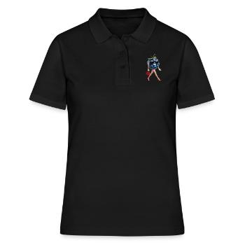 Frauen Heidelbeere - Frauen Polo Shirt - Schwarz - Vorne - Ailine (174cm)