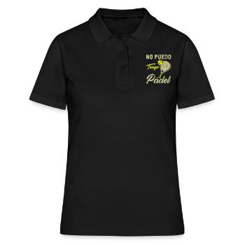 Ich kann keine Padel-Padel-Athleten haben - Frauen Polo Shirt - Schwarz - Vorne - Ailine (174cm)
