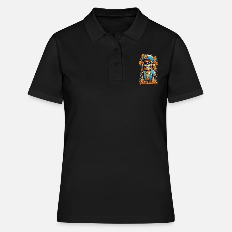 Sugar Skull - Women's Polo Shirt - black