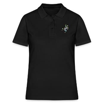 Levon als Fachhochschule - Frauen Polo Shirt - Schwarz - Vorne - Ailine (174cm)