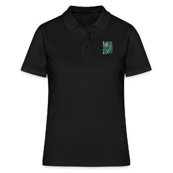 Plus de contrebasse basse avec drapeau américain - Polo Femme - noir - Devant - Ailine (174cm)