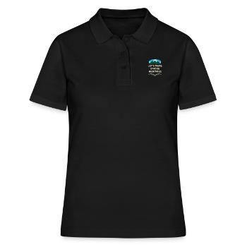 Lassen Sie uns Smore Memories Camping Camping Camp - Frauen Polo Shirt - Schwarz - Vorne - Ailine (174cm)