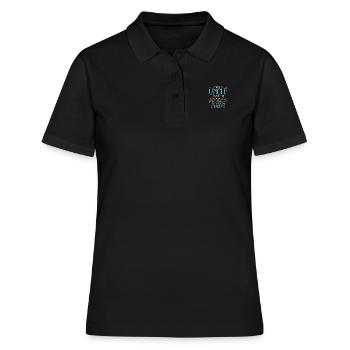 Onkel - Frauen Polo Shirt - Schwarz - Vorne - Ailine (174cm)