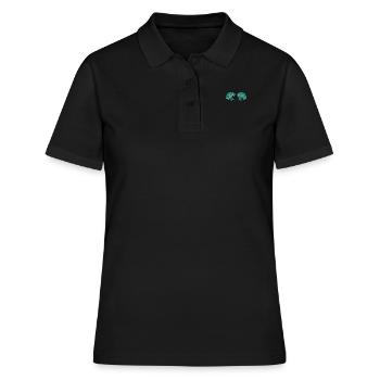 Muschel Bikini BH Meerjungfrau - Frauen Polo Shirt - Schwarz - Vorne - Ailine (174cm)