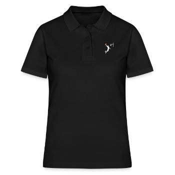 Basketball - Frauen Polo Shirt - Schwarz - Vorne - Ailine (174cm)