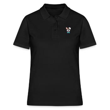 Easter Happy Easter Easter Egg Ears - Women's Polo Shirt - black - Front - Ailine (174cm)