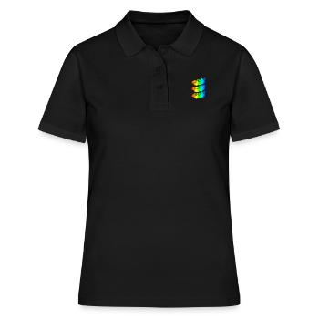 LGBT - Frauen Polo Shirt - Schwarz - Vorne - Ailine (174cm)