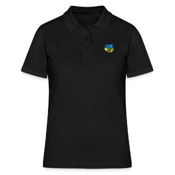 Ukraine Solidarité - Polo Femme - noir - Devant - Ailine (174cm)