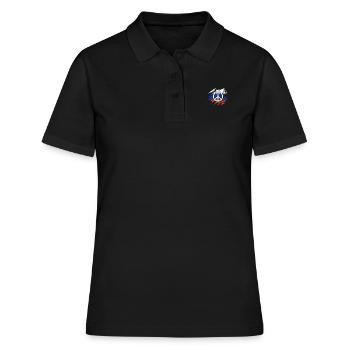 Solidarité avec la Russie - Polo Femme - noir - Devant - Ailine (174cm)
