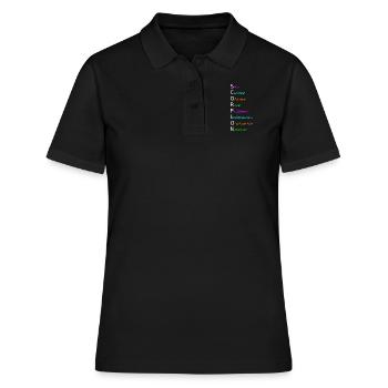 SCORPION Sexy Créative Obstinée Rusée Passionnée - Polo Femme - noir - Devant - Ailine (174cm)