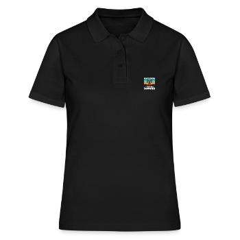 Le bonheur vient dans les ondes Radio amateur pour les opérateurs radio - Polo Femme - noir - Devant - Ailine (174cm)