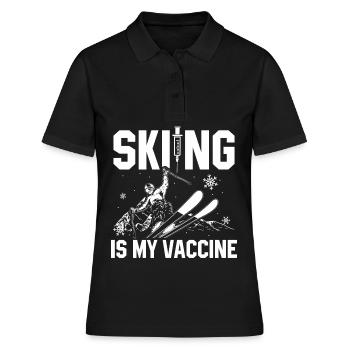 Ski - Frauen Polo Shirt - Schwarz - Vorne - Ailine (174cm)