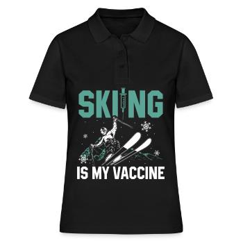 Après-Ski - Frauen Polo Shirt - Schwarz - Vorne - Ailine (174cm)