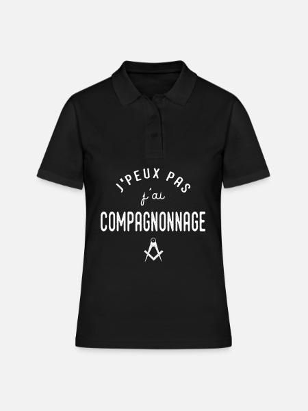 J'peux j'ai compagnonnage cadeau humour compagnons - Polo Femme - noir