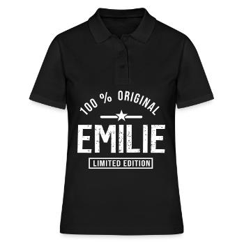 Emilie personalized tshirt first name emilie - Women's Polo Shirt - black - Front - Ailine (174cm)