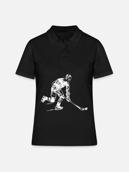 Hockey hockey patin ice hockey - Polo Femme - noir