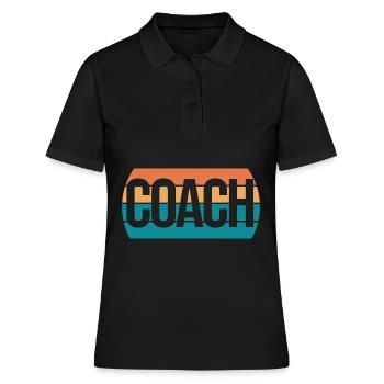 coach cadeau homme femme entraineur - Polo Femme - noir - Devant - Ailine (174cm)