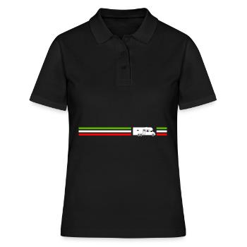 camping car camping car italie italien Humour - Polo Femme - noir - Devant - Ailine (174cm)