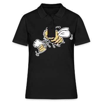 Bee with beer - Women's Polo Shirt - black - Front - Ailine (174cm)
