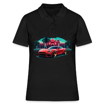 RED SPORTSCAR - Frauen Polo Shirt - Schwarz - Vorne - Ailine (174cm)