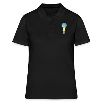 sloan bird girl - Frauen Polo Shirt - Schwarz - Vorne - Ailine (174cm)