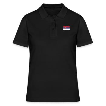 Drapeau de la Serbie - Polo Femme - noir - Devant - Ailine (174cm)
